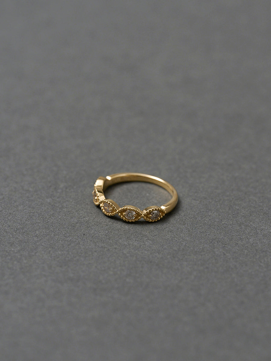 Evil eye / half eternity Ring