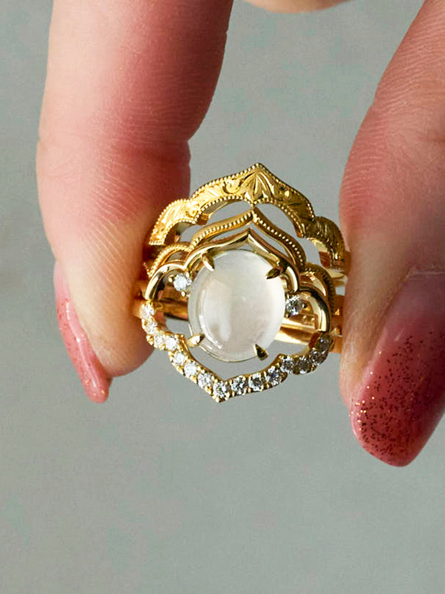 Moroccan / Taj Ring Diamond