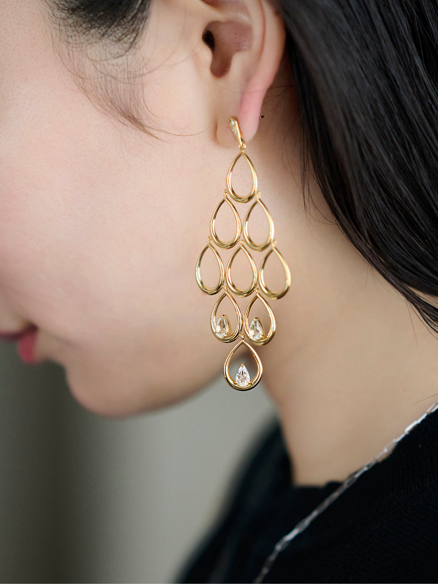 【8月限定】Lotus  pierce_White Topaz