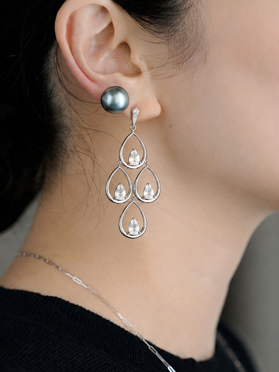 【8月限定】Lotus  pierce_White Topaz