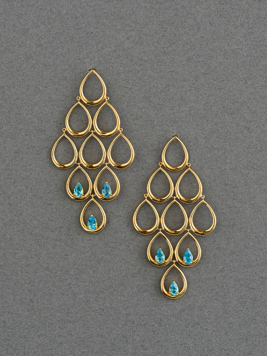 【8月限定】Lotus  pierce_Blue Topaz