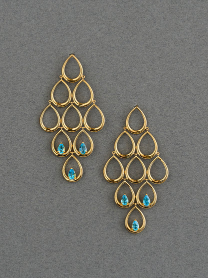 【8月限定】Lotus  pierce_Blue Topaz