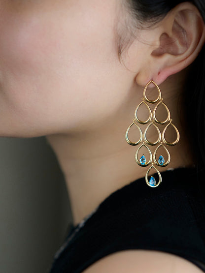 【8月限定】Lotus  pierce_Blue Topaz