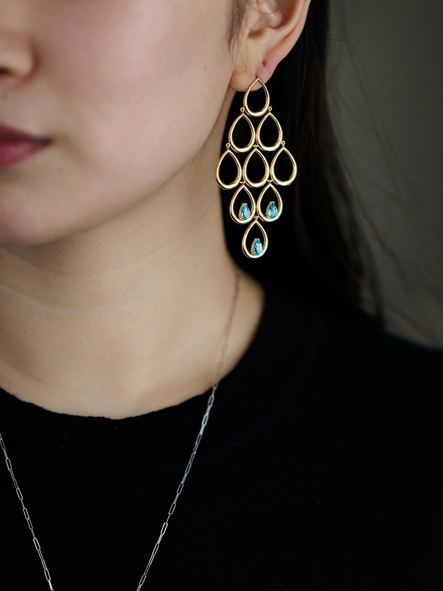 【8月限定】Lotus  pierce_Blue Topaz