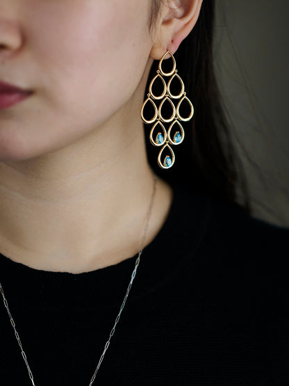 【8月限定】Lotus  pierce_Blue Topaz