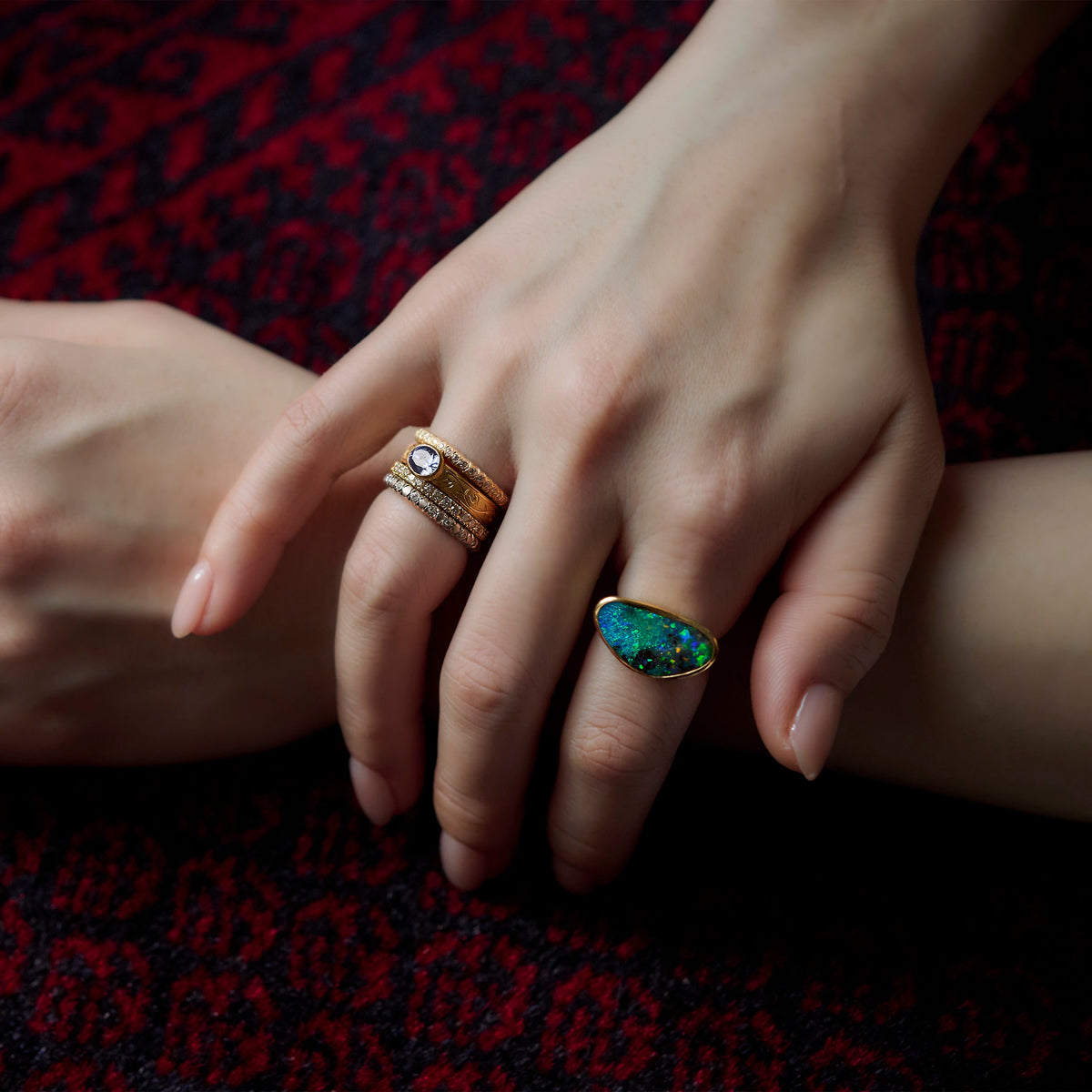 Lale /stone Ring Orange Sapphire ＜１点もの＞
