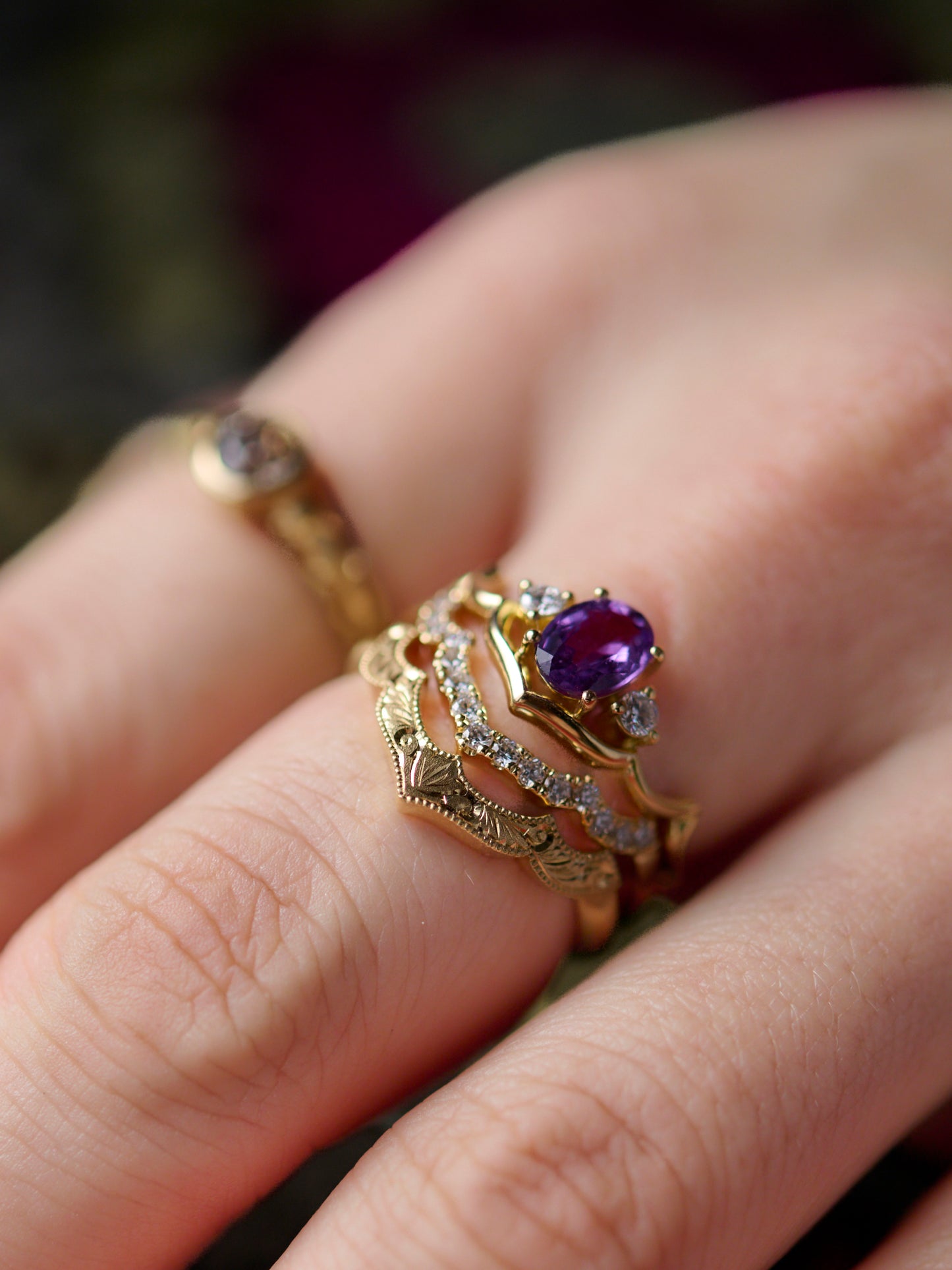 Moroccan Taj Ring / Japanese handengraving_01