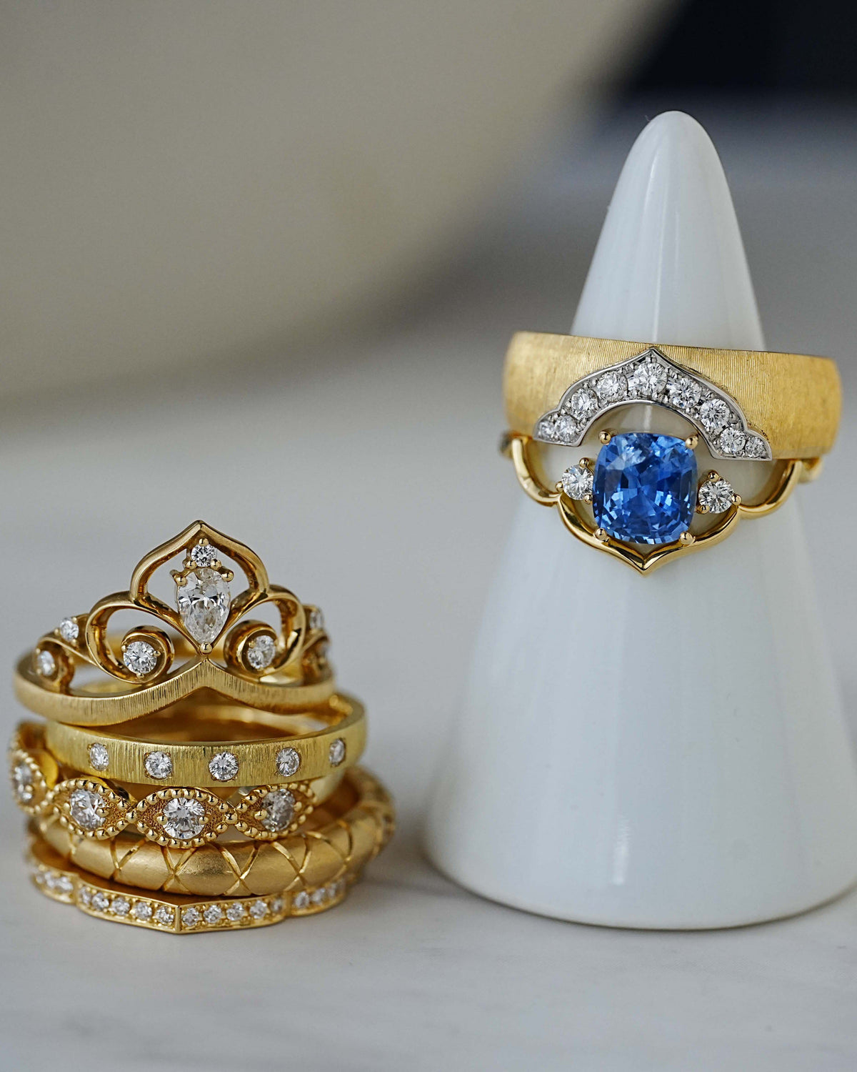 Moroccan / Taj ring_Blue Sapphire　＜一点もの＞