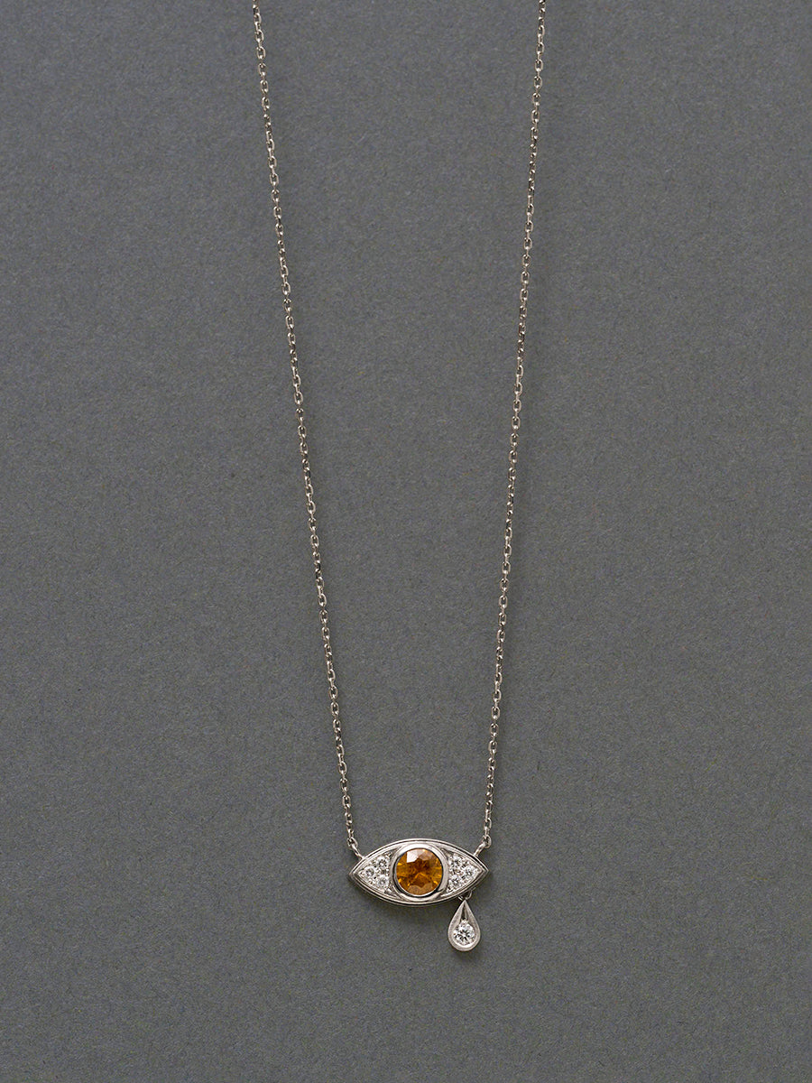 Evil eye/ Necklace_Yellow Sapphire – Kagann ＜カガン＞