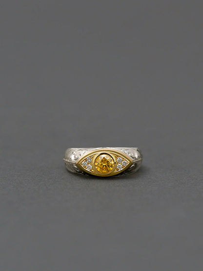 Evil eye Signet Ring_Yellow Diamond ＜１点もの＞