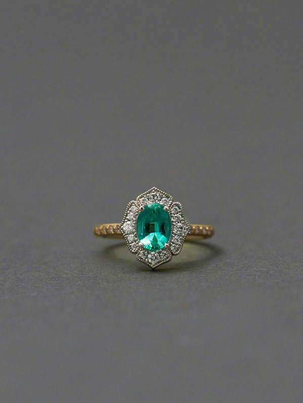 Moroccan Flora Ring Emerald ＜１点もの＞