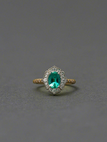 Moroccan Flora Ring Emerald ＜１点もの＞