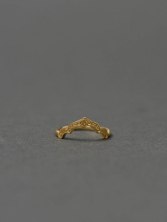 Moroccan Taj Ring / 和彫り_01　＜受注生産＞