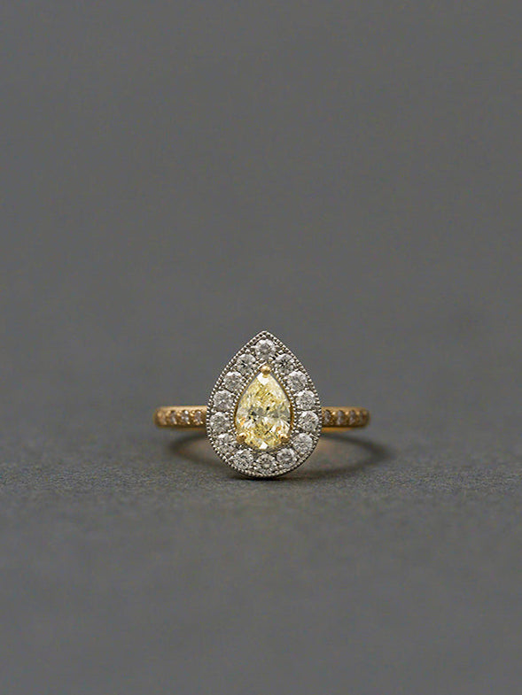 Lotus / Ring Light Yellow Diamond ＜１点もの＞