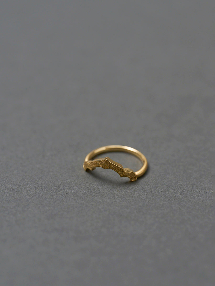 Moroccan Taj Ring / Japanese handengraving_01 – Kagann ＜カガン＞