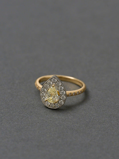 Lotus / Ring Light Yellow Diamond ＜１点もの＞