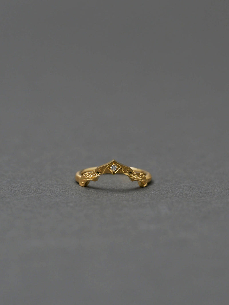 Moroccan Taj Ring / 和彫り_02　＜受注生産＞