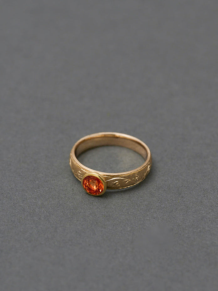 Lale /stone Ring Orange Sapphire ＜１点もの＞