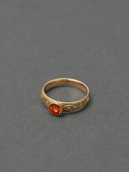 Lale /stone Ring Orange Sapphire ＜１点もの＞