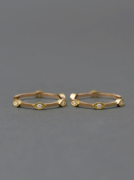 Evil eye hoop pierce K10　＜受注生産＞