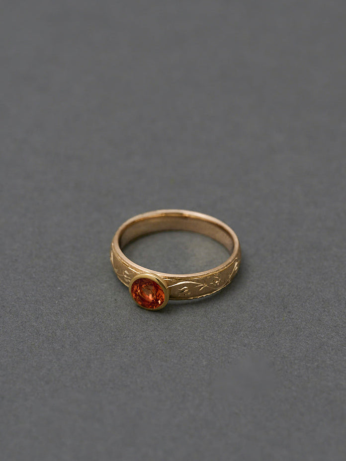 Lale /stone Ring Orange Sapphire ＜１点もの＞