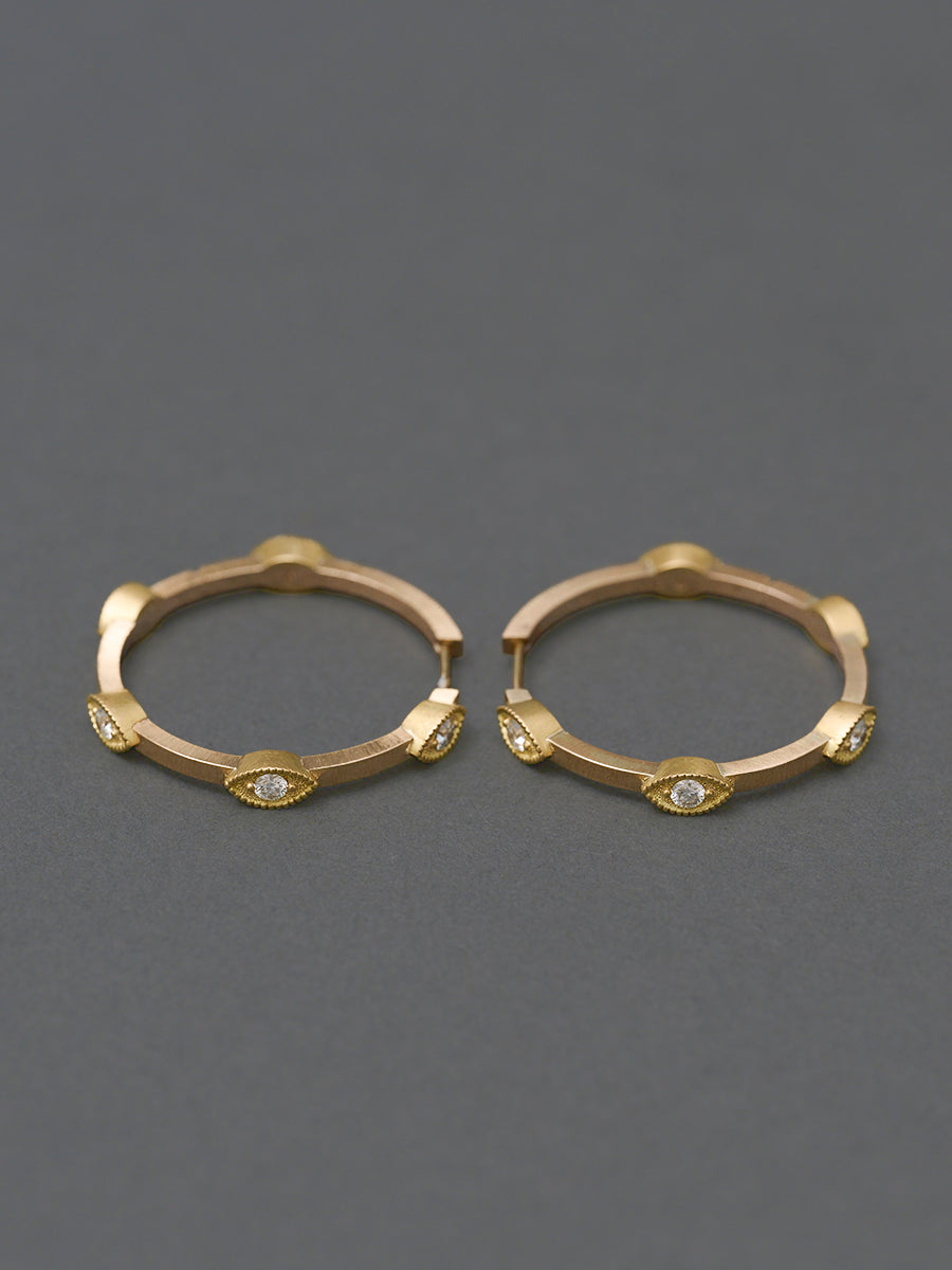 Evil eye hoop pierce K10