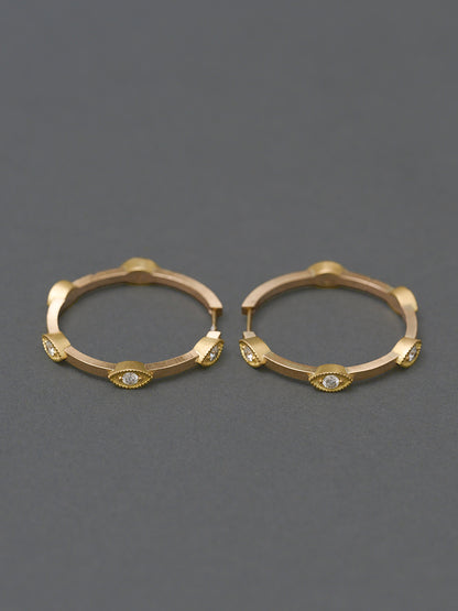 Evil eye hoop pierce K10