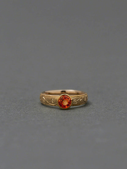 Lale /stone Ring Orange Sapphire ＜１点もの＞