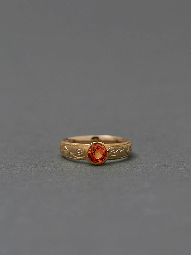 Lale /stone Ring Orange Sapphire ＜１点もの＞