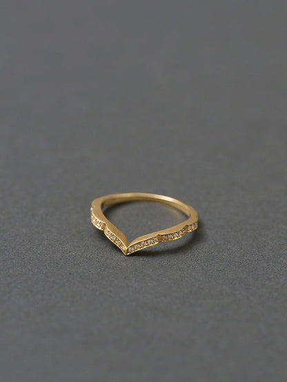 Moroccan / half-eternity Ring＜V line＞