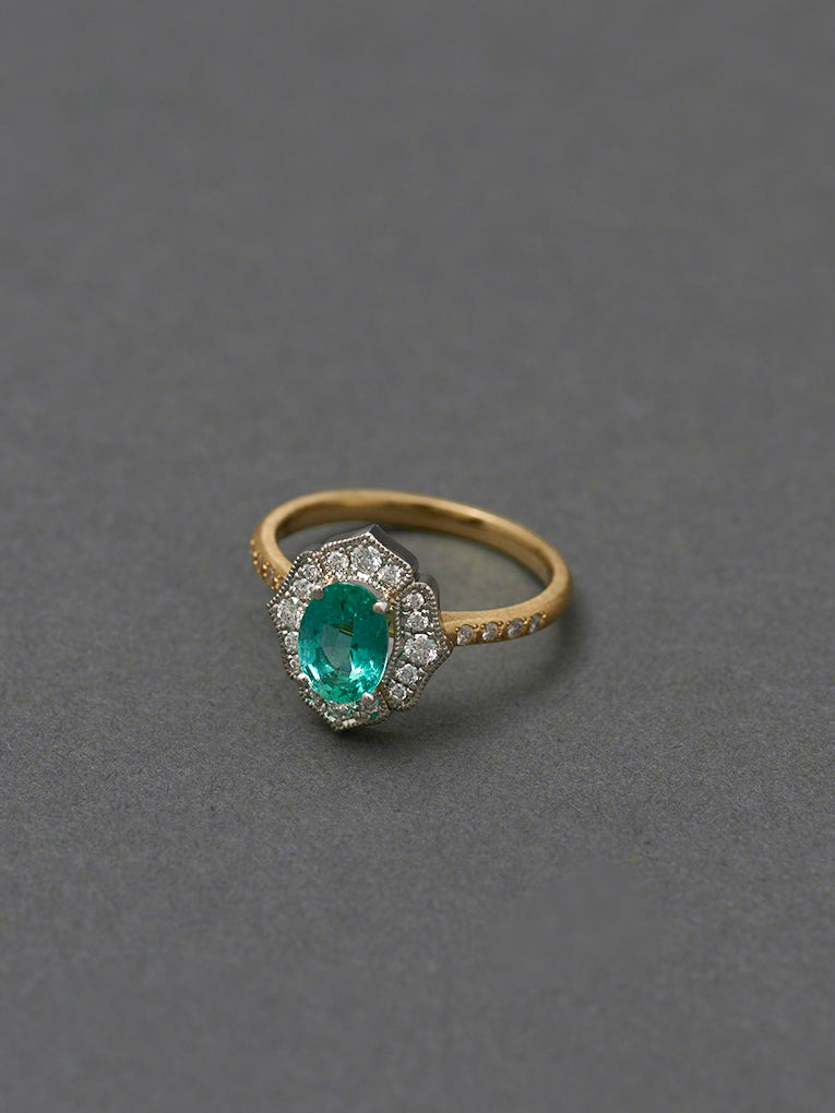 Moroccan Flora Ring Emerald ＜１点もの＞