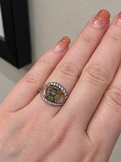 Evil eye ring_トラピッチェエメラルド ＜一点もの＞