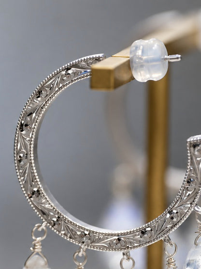 Nile hoop pierce_Ruby　＜１点もの＞