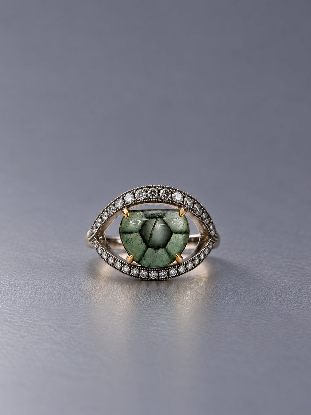 Evil eye ring_トラピッチェエメラルド ＜一点もの＞