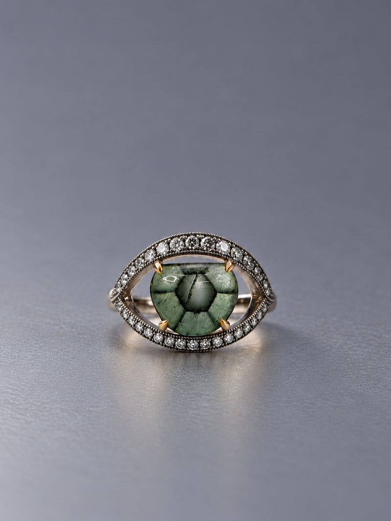 Evil eye ring_トラピッチェエメラルド ＜一点もの＞