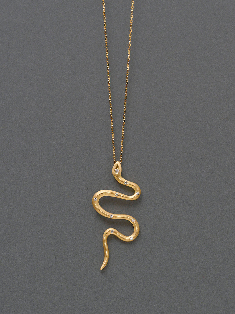 Eden / K18 Snake Necklace