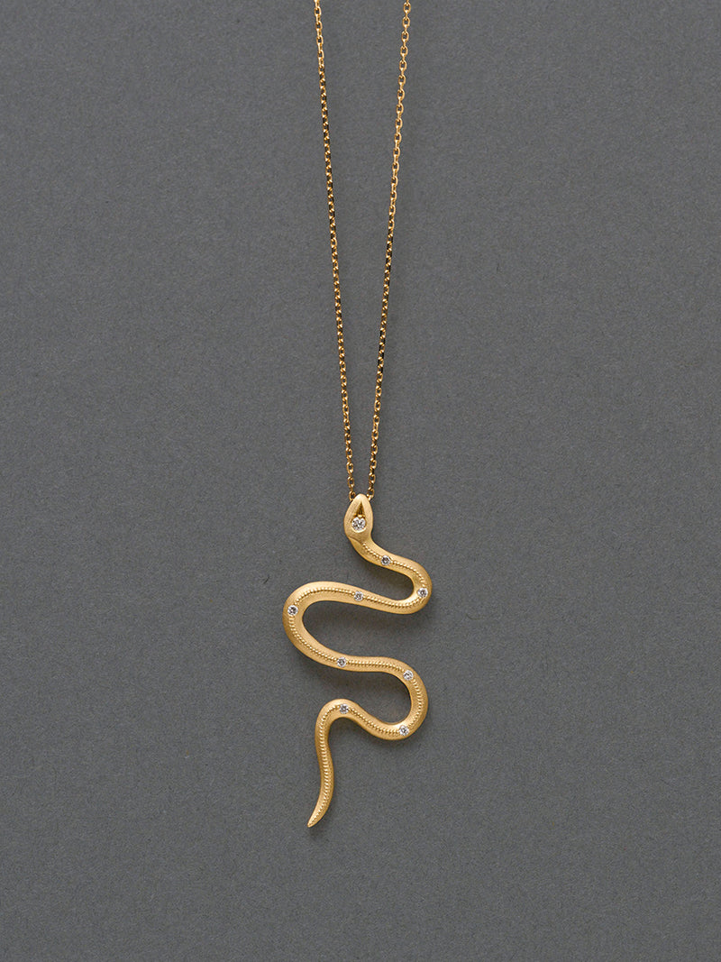 Eden / K18 Snake Necklace