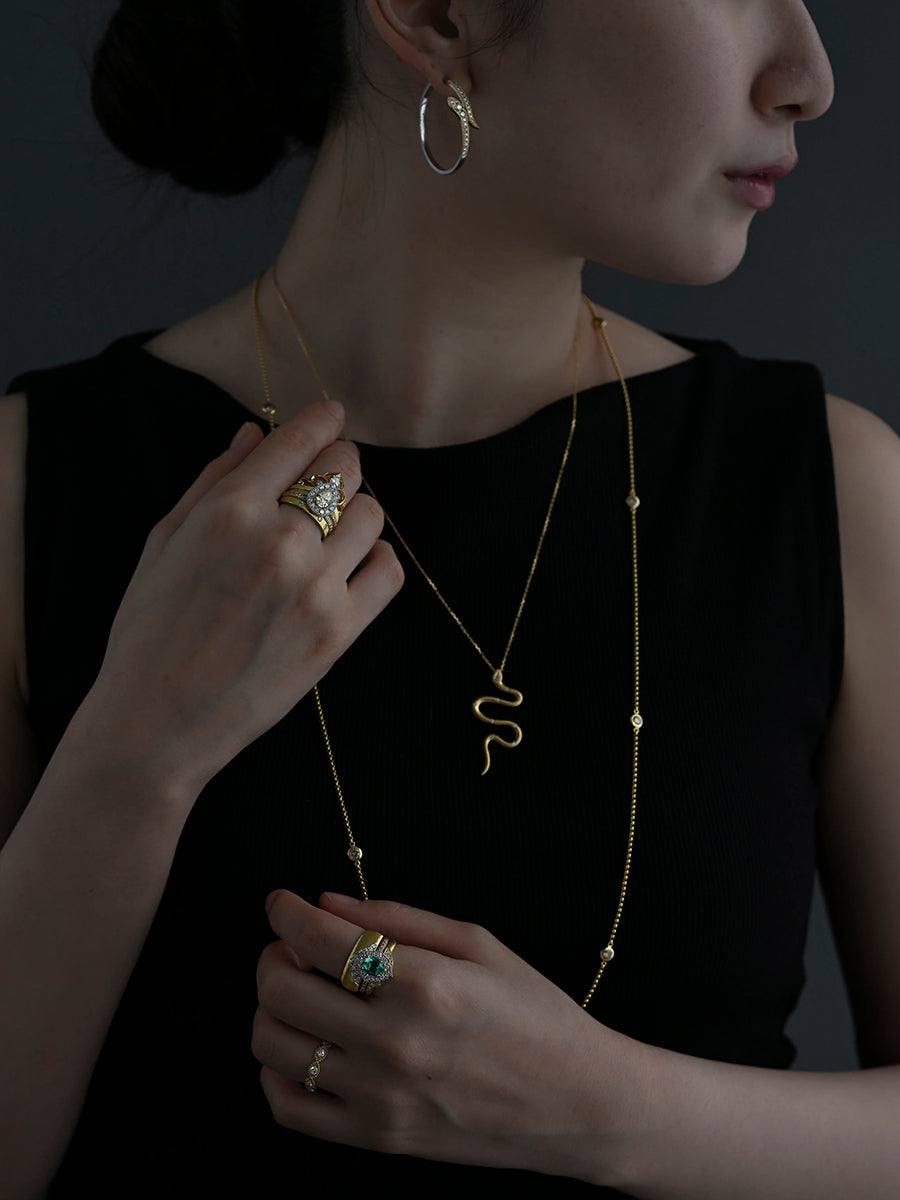 Eden / K18 Snake Necklace