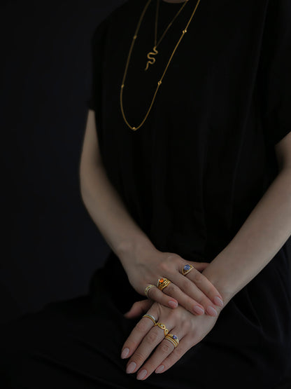 Eden / K18 Snake Necklace