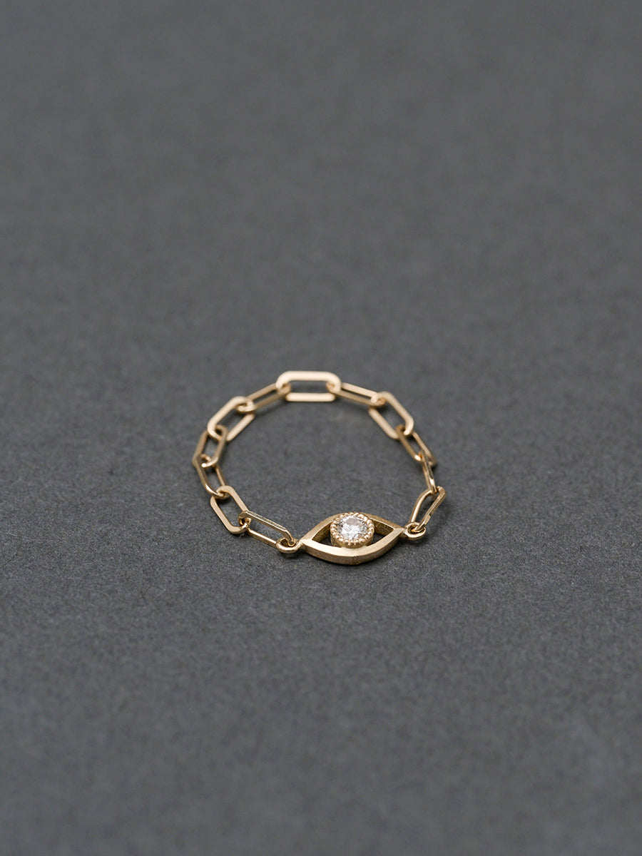 Evil eye chain Ring
