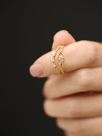 Evil eye petit Ring