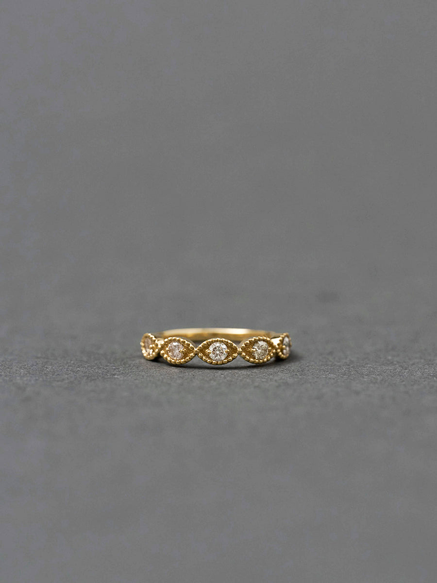 Evil eye / half eternity Ring