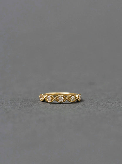 Evil eye / half eternity Ring