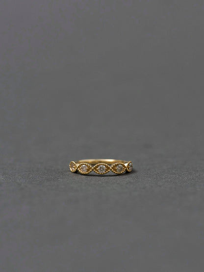 Evil eye / half eternity Ring