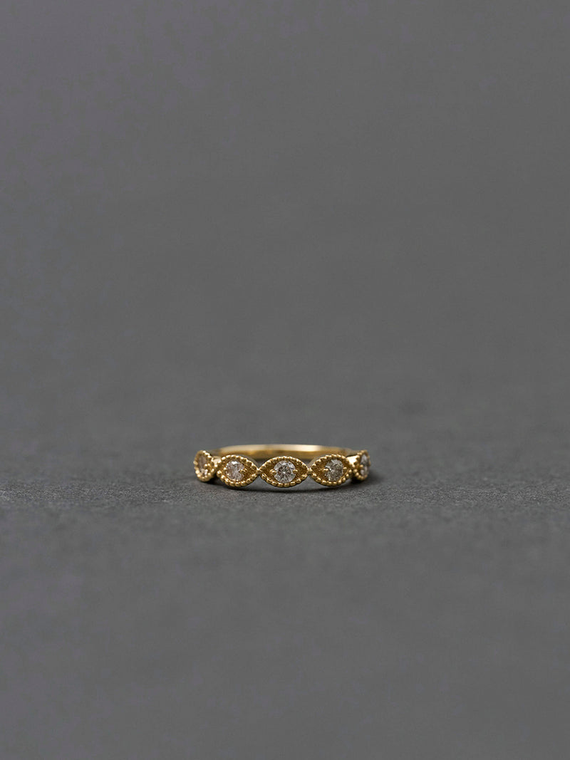 Evil eye / half eternity Ring