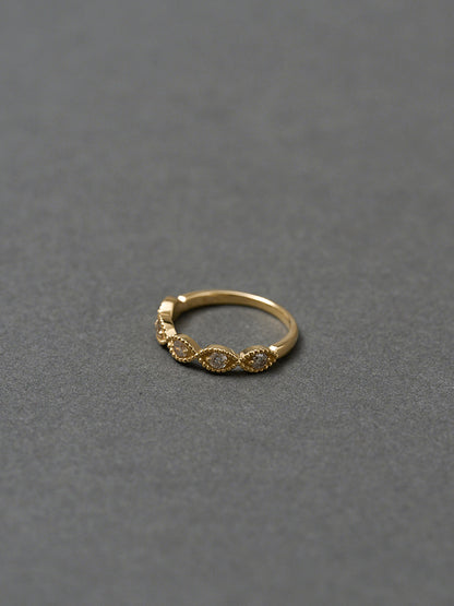 Evil eye / half eternity Ring