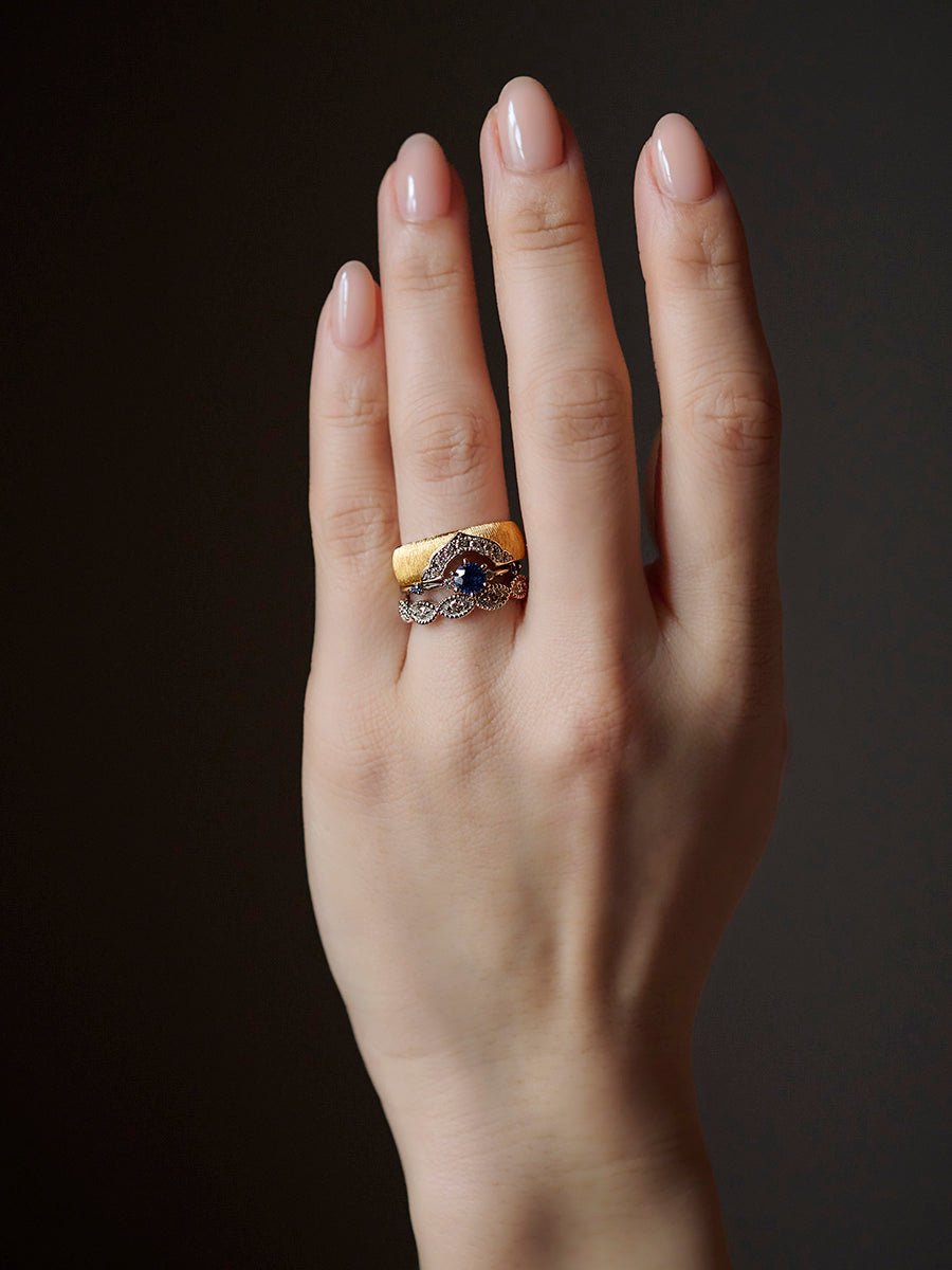 Evil eye / half eternity Ring