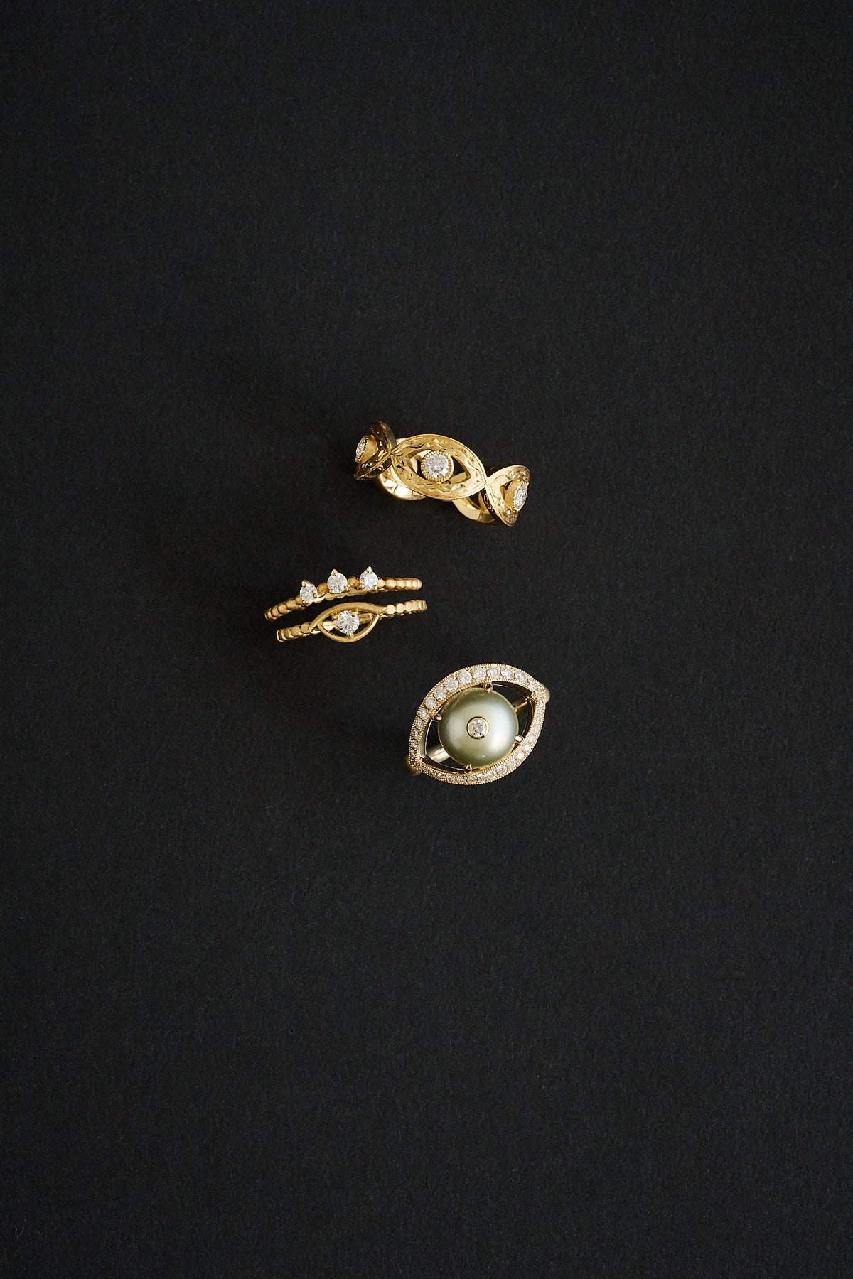 Evil eye petit Ring