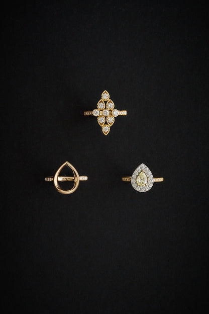 Lotus / Ring Light Yellow Diamond ＜１点もの＞