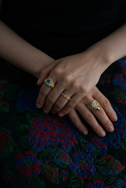 Lotus / Ring Light Yellow Diamond ＜１点もの＞